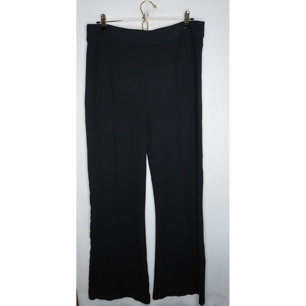 SPANX Black Pull On Wide Leg Pants Women's XL Tall High Rise Stretch Work EUC